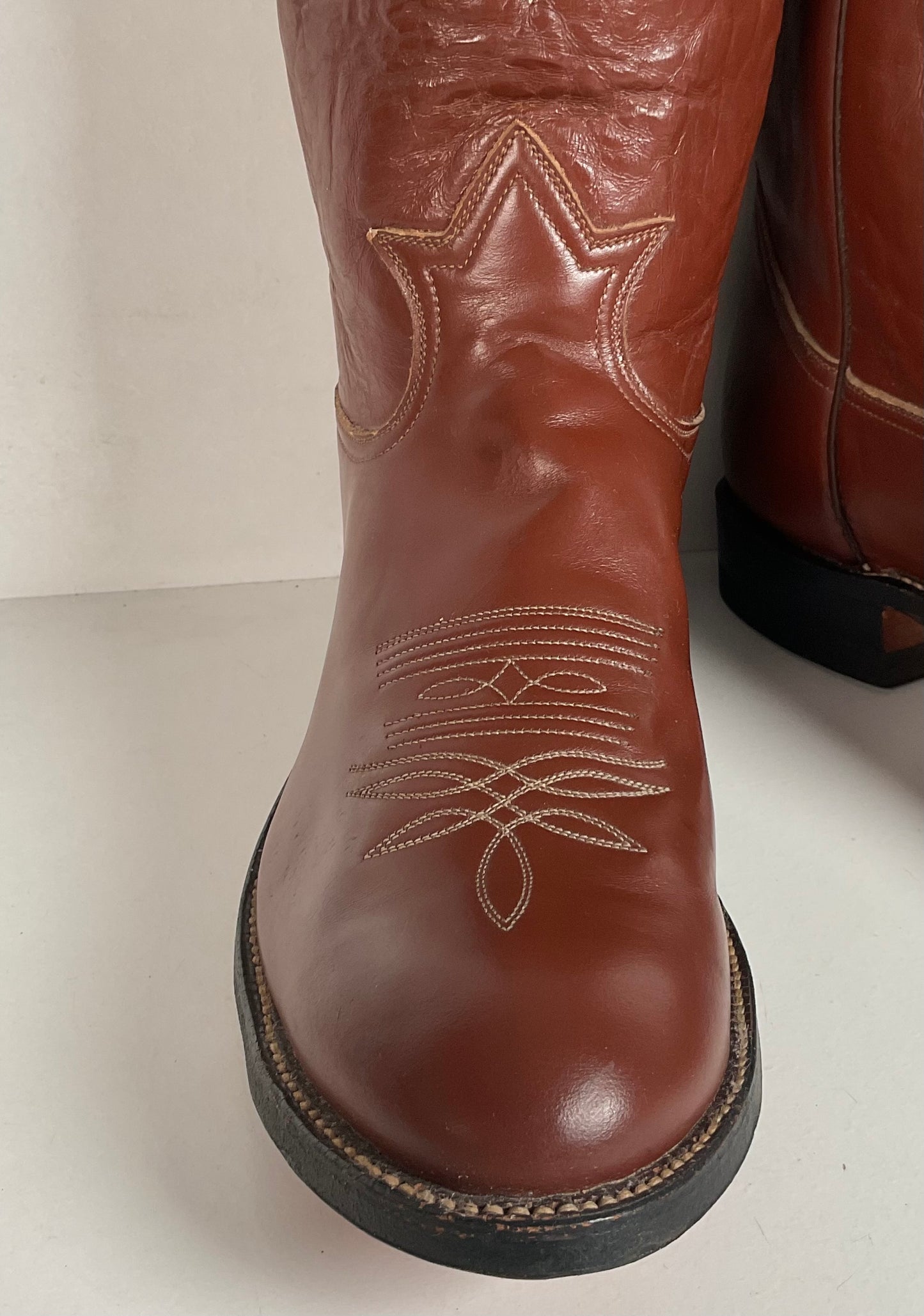 Vintage Tony Lama Calf Skin Roper Boots | Gold Label | Cowboy | Men’s 11.5 A