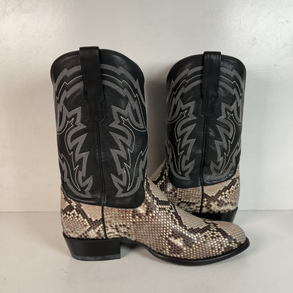 Tecovas “The Bryce” Python Cowboy Boots 12 D Belly Cut Snakeskin Original Box