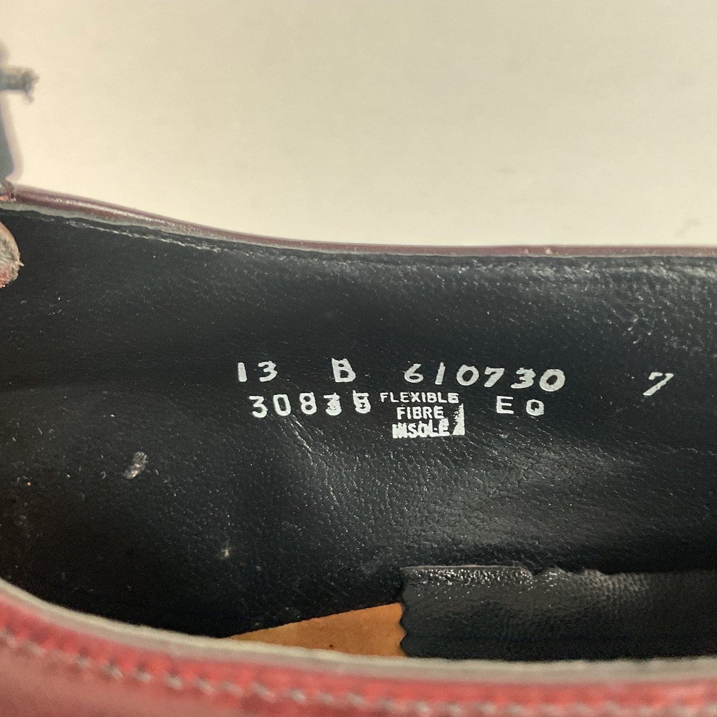 Vintage Florsheim Plain-Toe Derby Shoes | Burgundy Veal | 1970s | Men’s 13 B