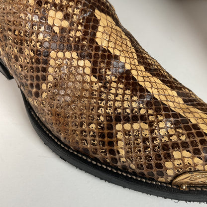 Cowtown Python Snakeskin Cowboy Boots | Front Cut | USA Made | Men’s 9.5 D