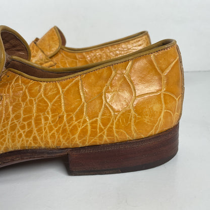Vintage Sea Turtle Loafers | Monk Strap | Yellow | Men’s 7 D