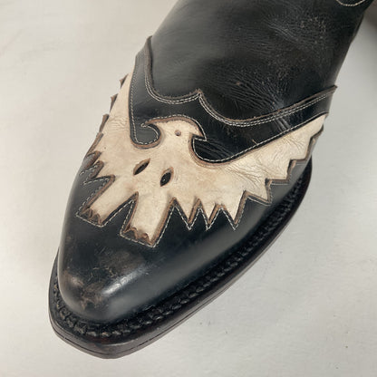 Vintage Thunderbird Cowboy Boots | Tooled Inlays | Mule Ear | 1960s | Men’s 9