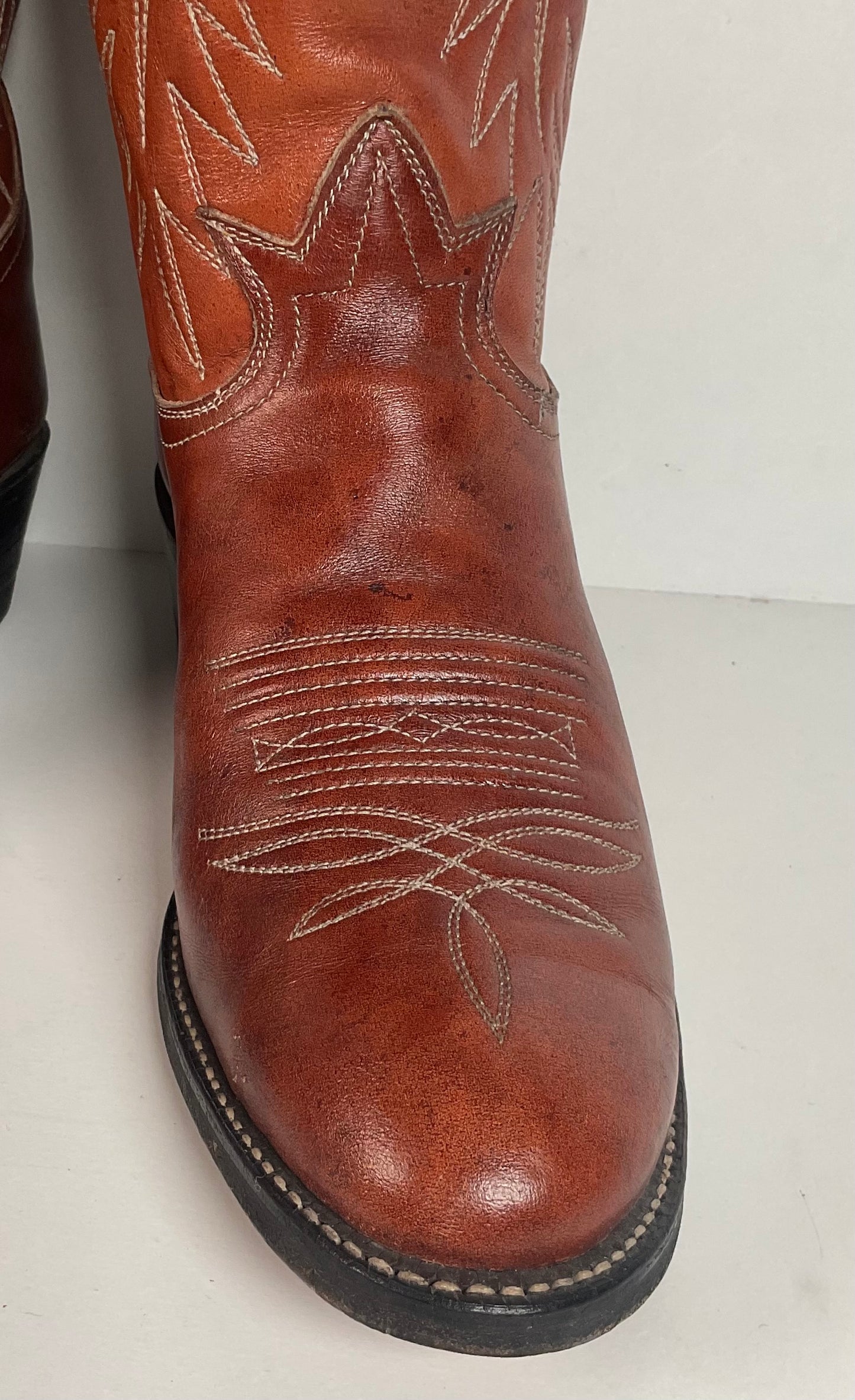 Vintage Tony Lama Cowboy Boots | Chocolate Cow | Men’s 7.5 C | Women’s 8.5
