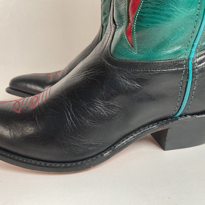 Vintage Dan Post for Code West Cowgirl Boots | Tooled Inlays | Women’s 9 M