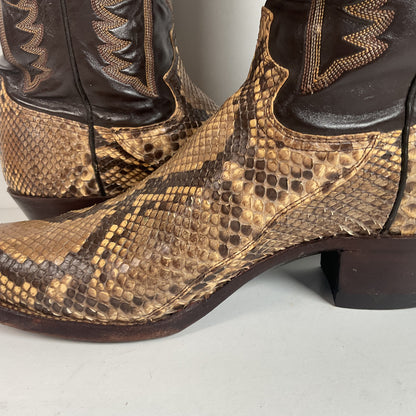 Vintage Justin Python Cowboy Boots | Snakeskin | USA Made | Men’s 10.5 B