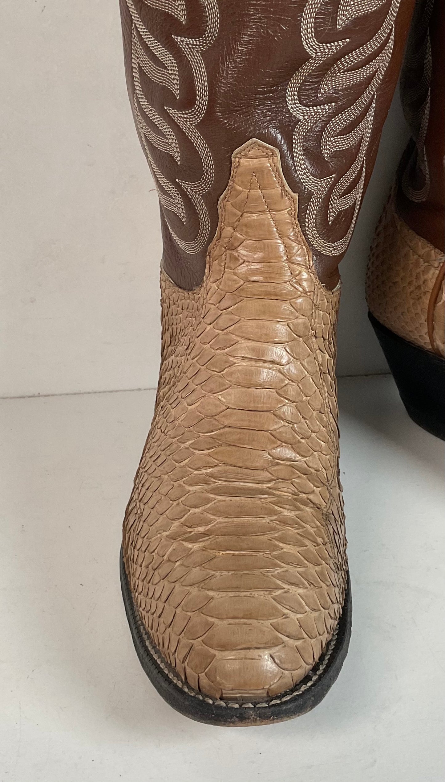 Tony Lama Snakeskin Cowboy Boots | Gold Label | Men’s 7.5 C | Women’s 8.5