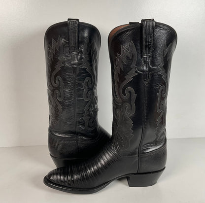 Vintage Lucchese Handmade Cowgirl Boots | Lizard Teju | Women’s 8 B