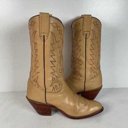 Vintage Siete Leguas Cowboy Boots | 1970s | Blonde Calfskin | Men’s 10 EE