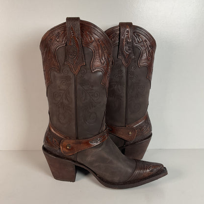 Western Harness Cowgirl Boots | Tooled | Women’s 9.5