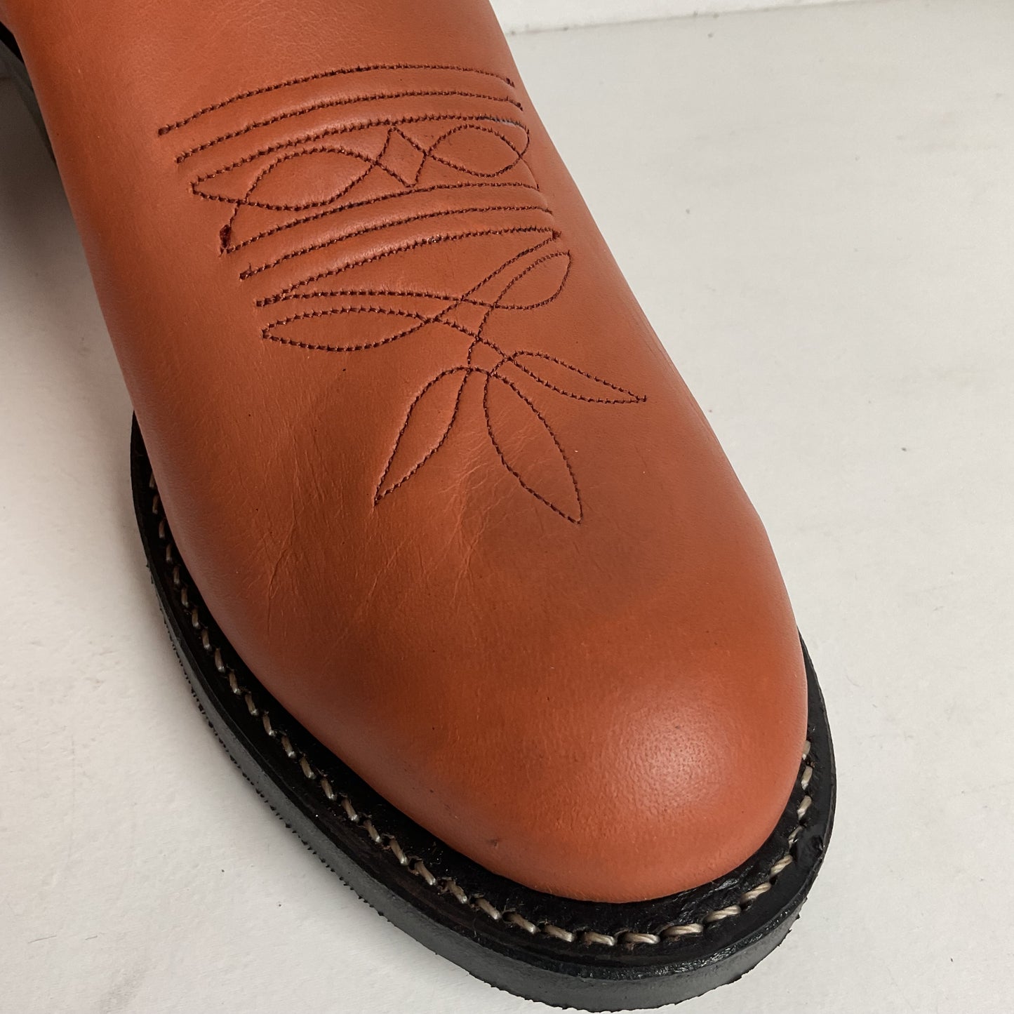 Olathe Brown Mule Cowboy Boots 9.5 D USA Made