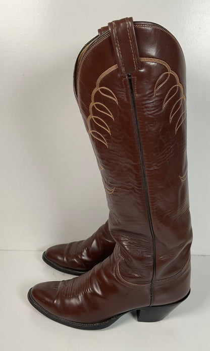Vintage 1960s Tony Lama Tall Buckaroo Boots 9.5 D Gold Label
