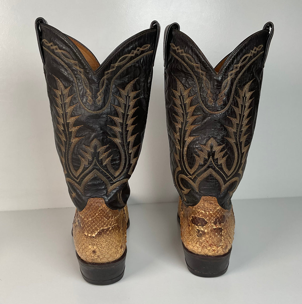 Vintage Tony Lama Boa Snake Cowboy Boots | Exotic | USA Made | Men’s 12 D