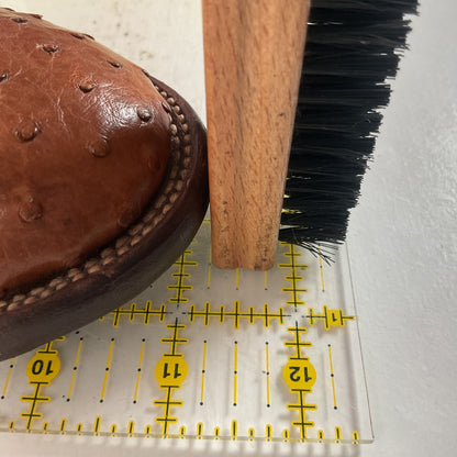 Lucchese 2000 Ostrich Quill Cowboy Boots | Exotic | Tooled Inlay | Men’s 8.5 D