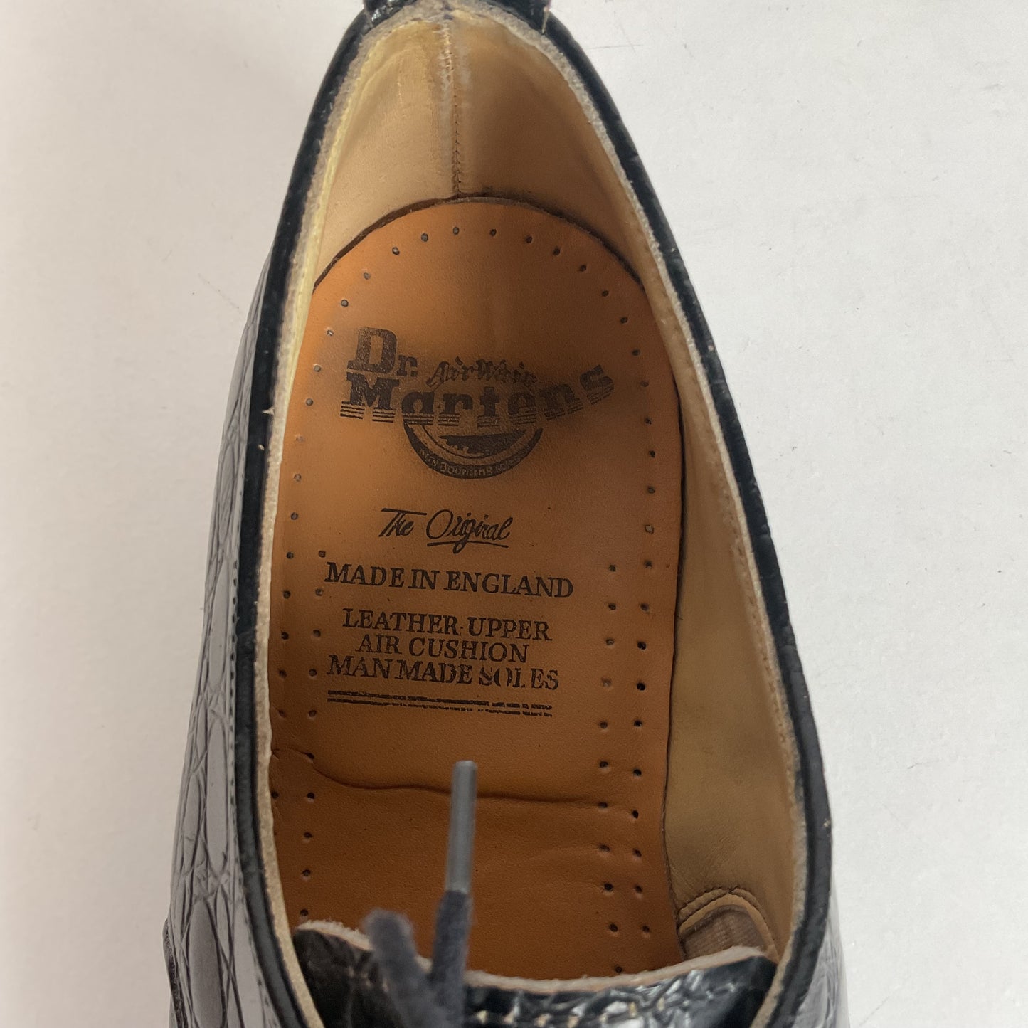 Vintage Dr. Martens Crocodile Embossed Derby Shoes Men’s 8 UK | 9 US England