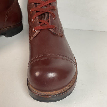 Vintage Vietnam War Brown Jump Boots 11 N (Narrow) Cap Toe Paratrooper