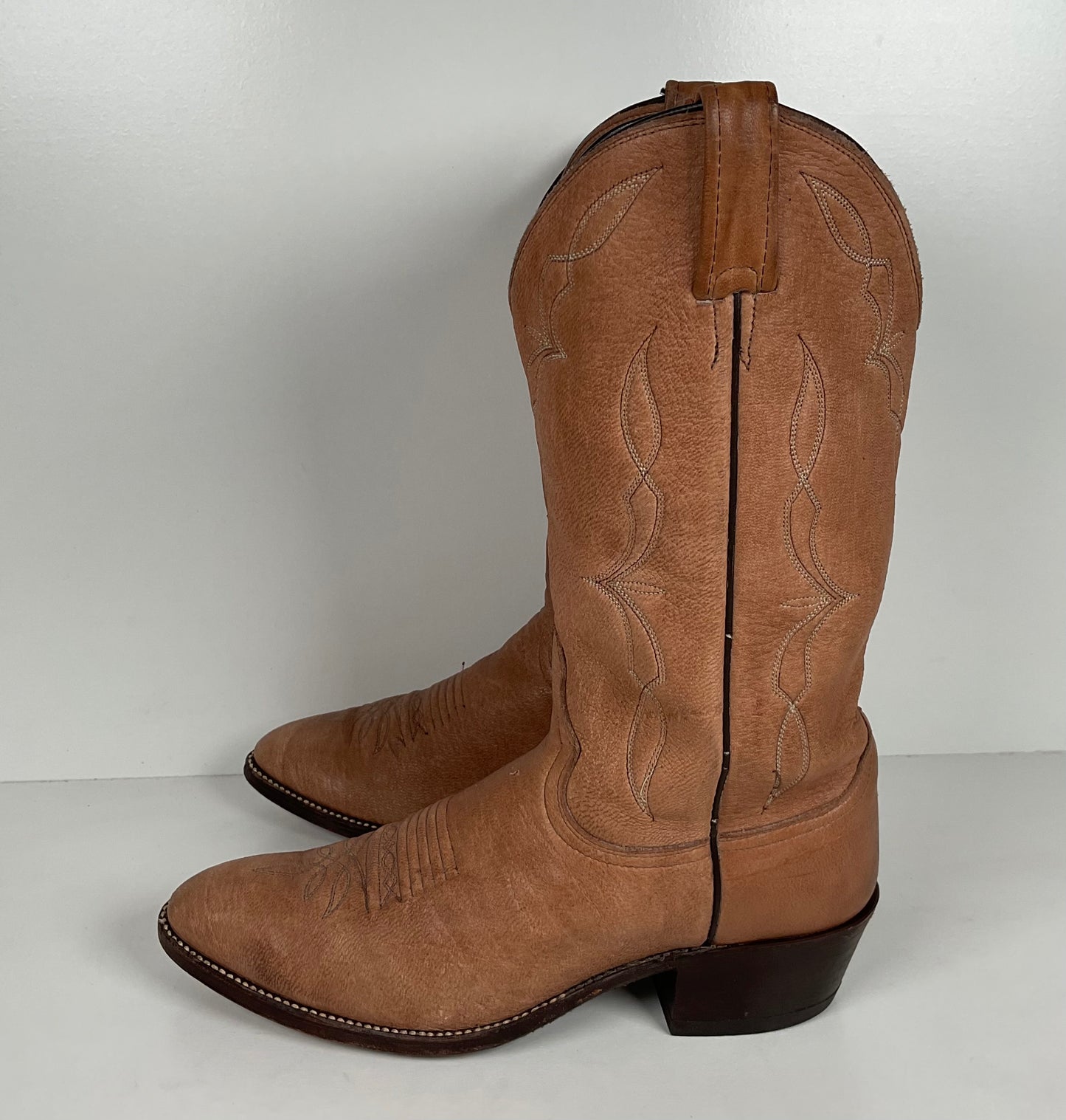 Vintage Dan Post Elk Skin Cowboy Boots | USA Made | Men’s 9.5 D