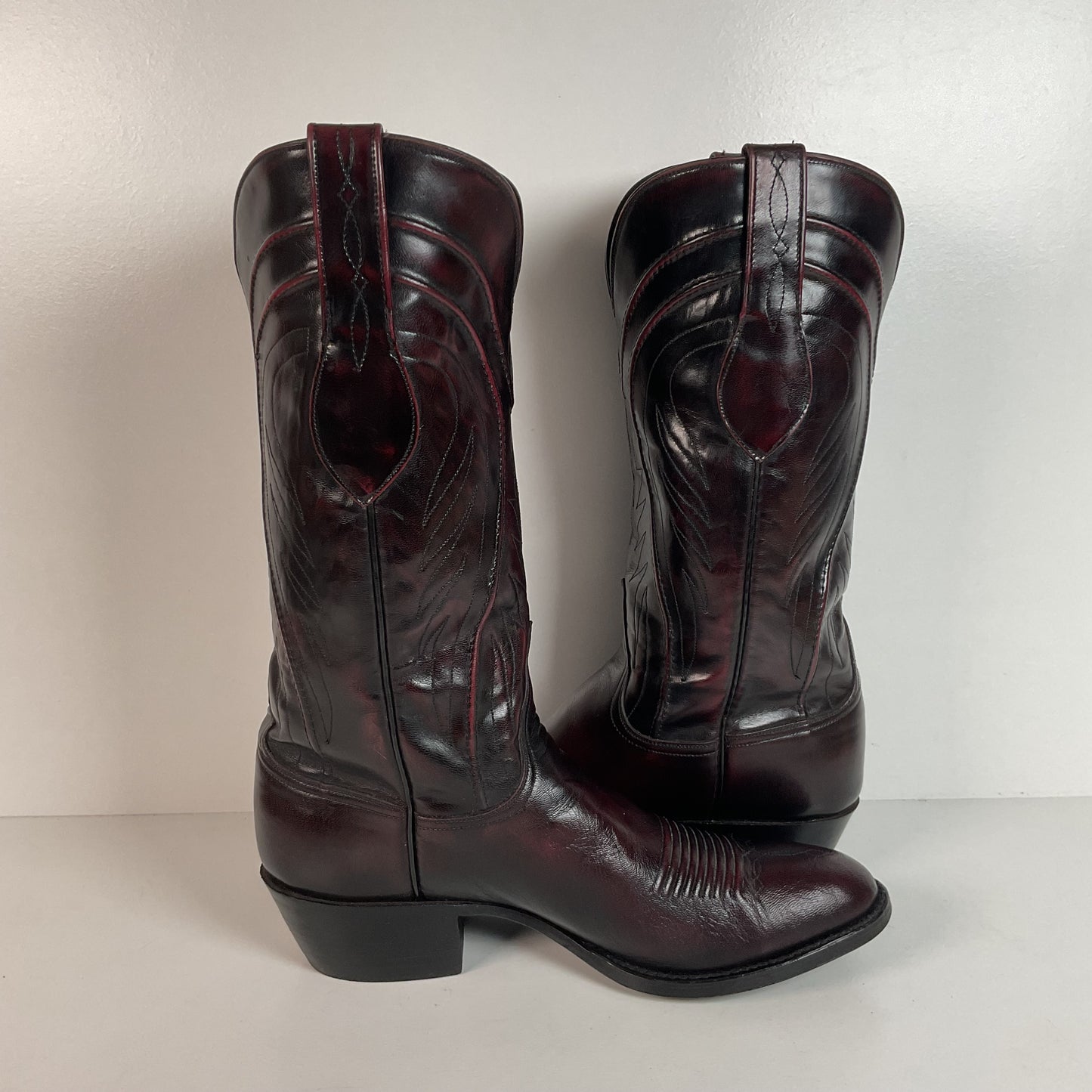 Vintage Lucchese Santini Goat Cowboy Boots | USA Made | Seville | Men’s 9 D