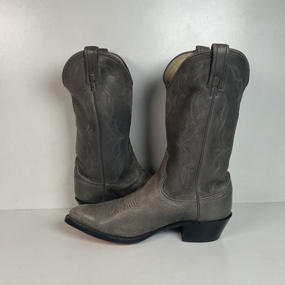 Vintage Dan Post Grey Elk Skin Cowboy Boots 10.5 D USA Made Old Label