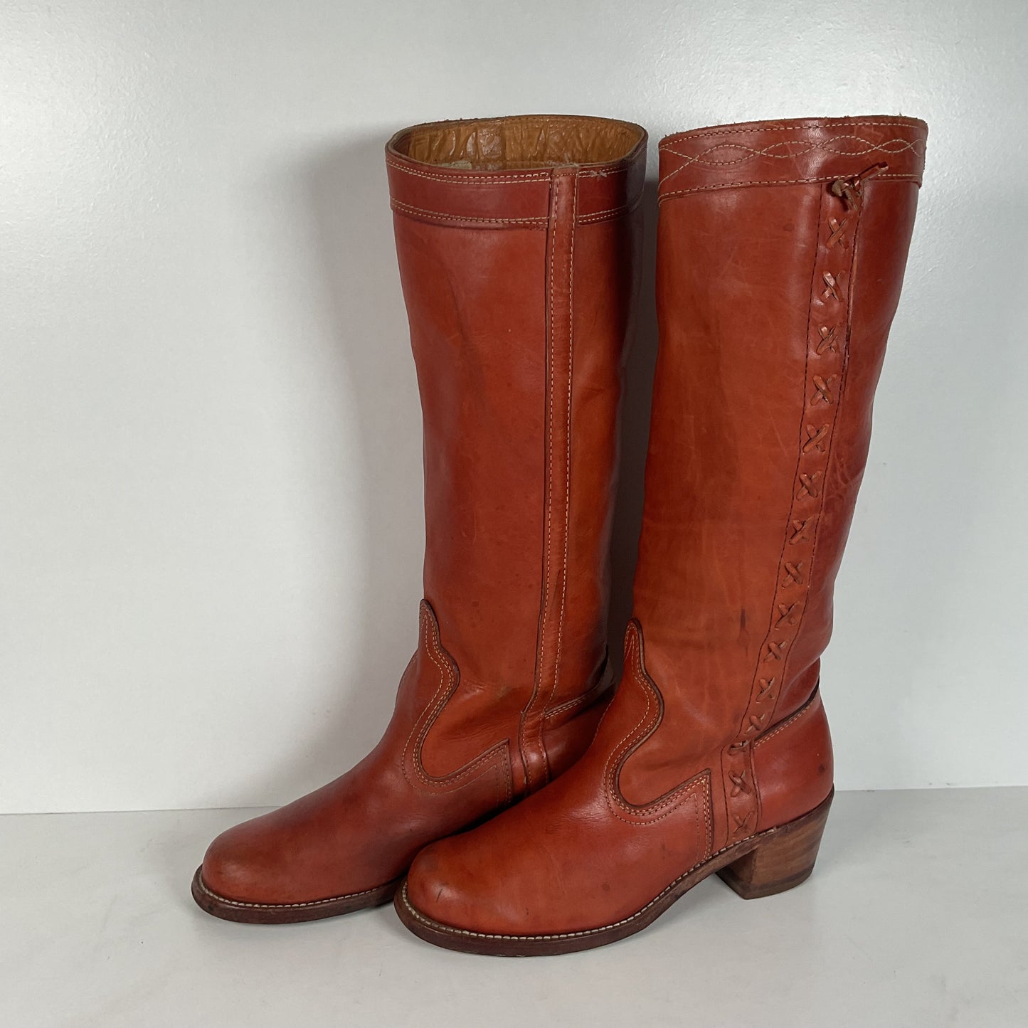 Vintage Dexter Campus Boots | Distressed | Braided | USA Made | Women’s 10 M