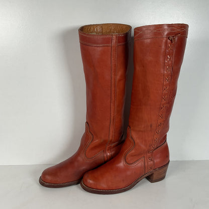 Vintage Dexter Campus Boots | Distressed | Braided | USA Made | Women’s 10 M