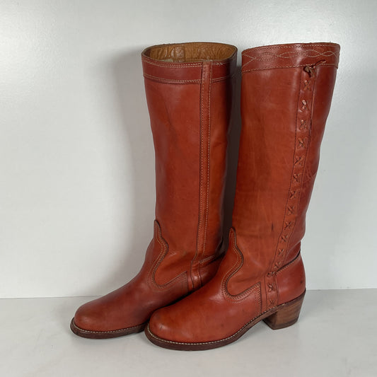 Vintage Dexter Campus Boots | Distressed | Braided | USA Made | Women’s 10 M