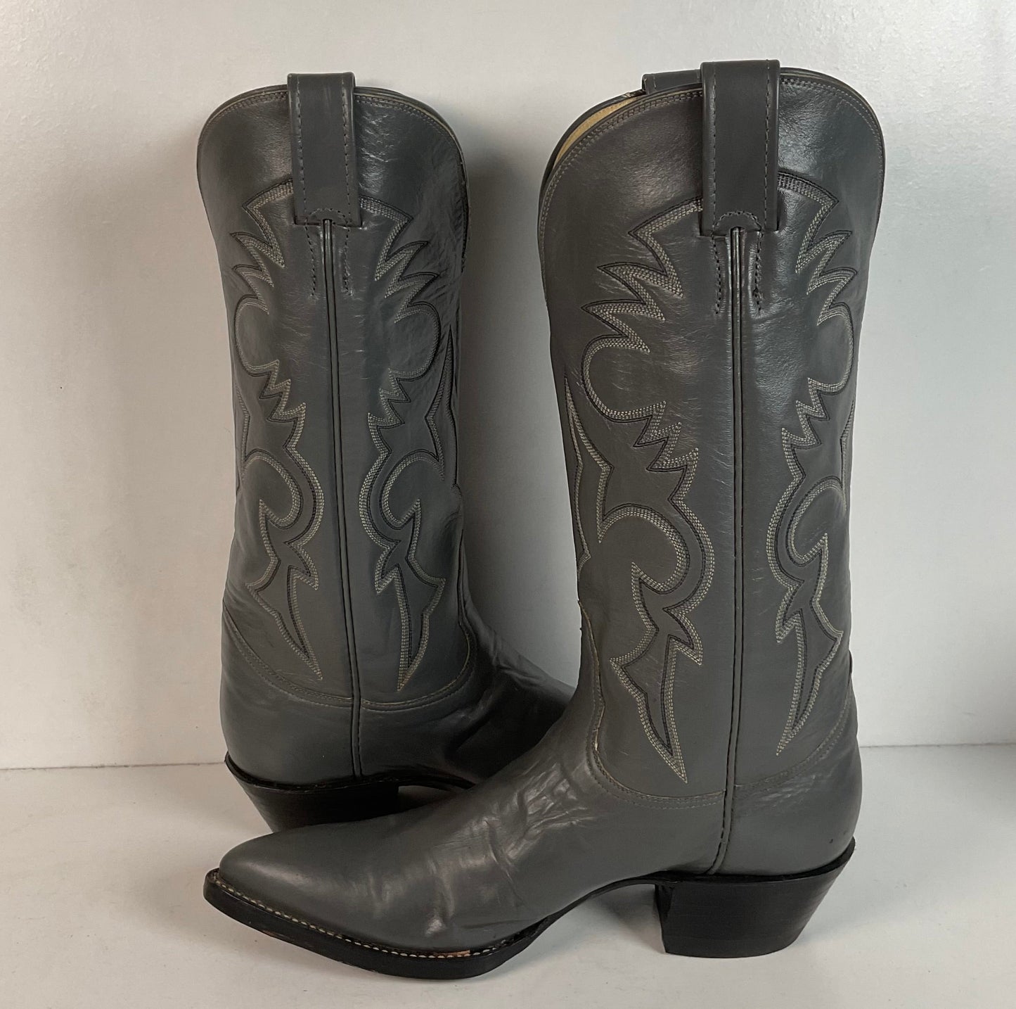 Remington Custom Cowboy Boots | USA Made | Grey | Men’s 8.5 B | Women’s 9.5