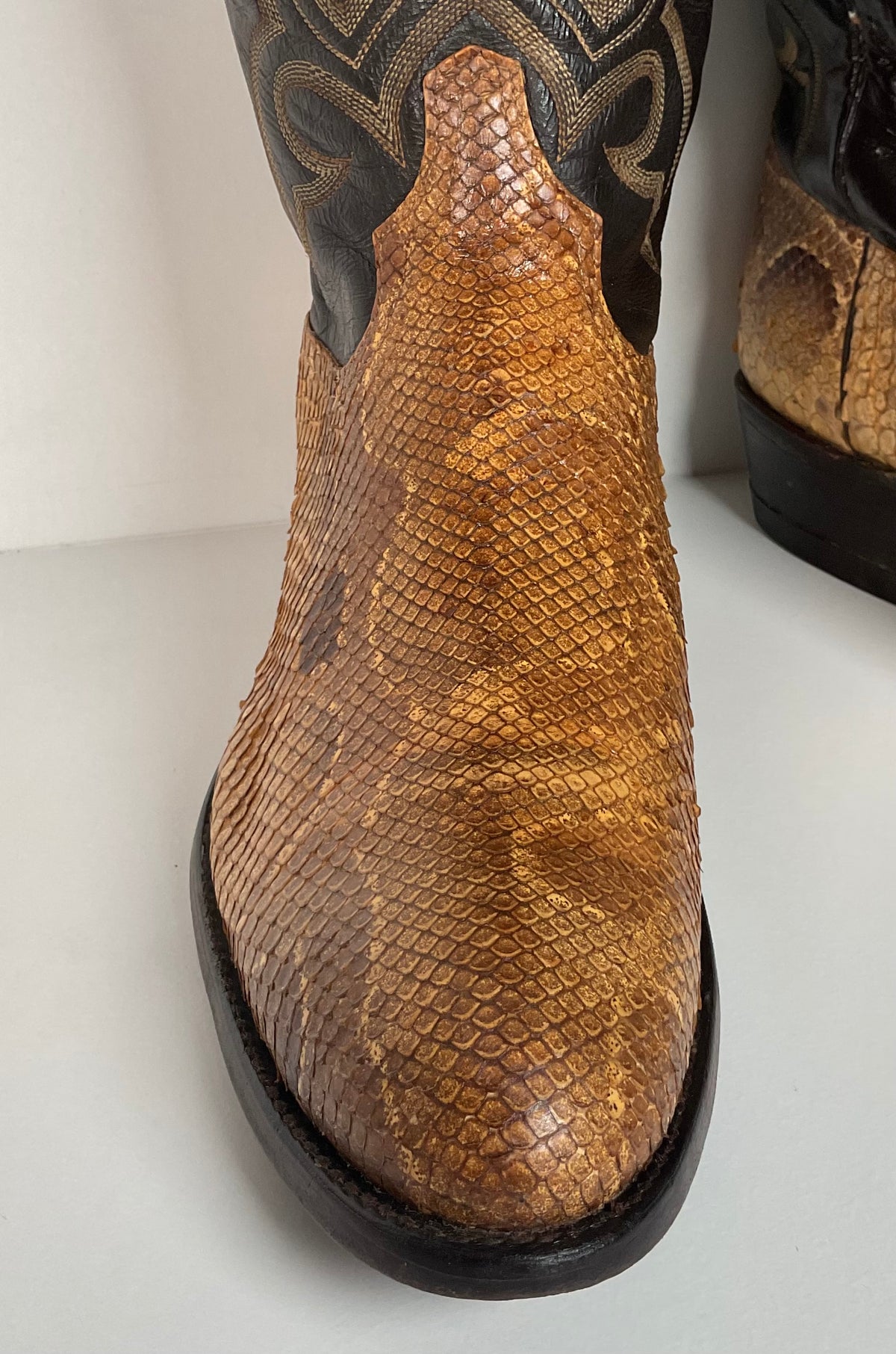 Vintage Tony Lama Boa Snake Cowboy Boots | Exotic | USA Made | Men’s 12 D
