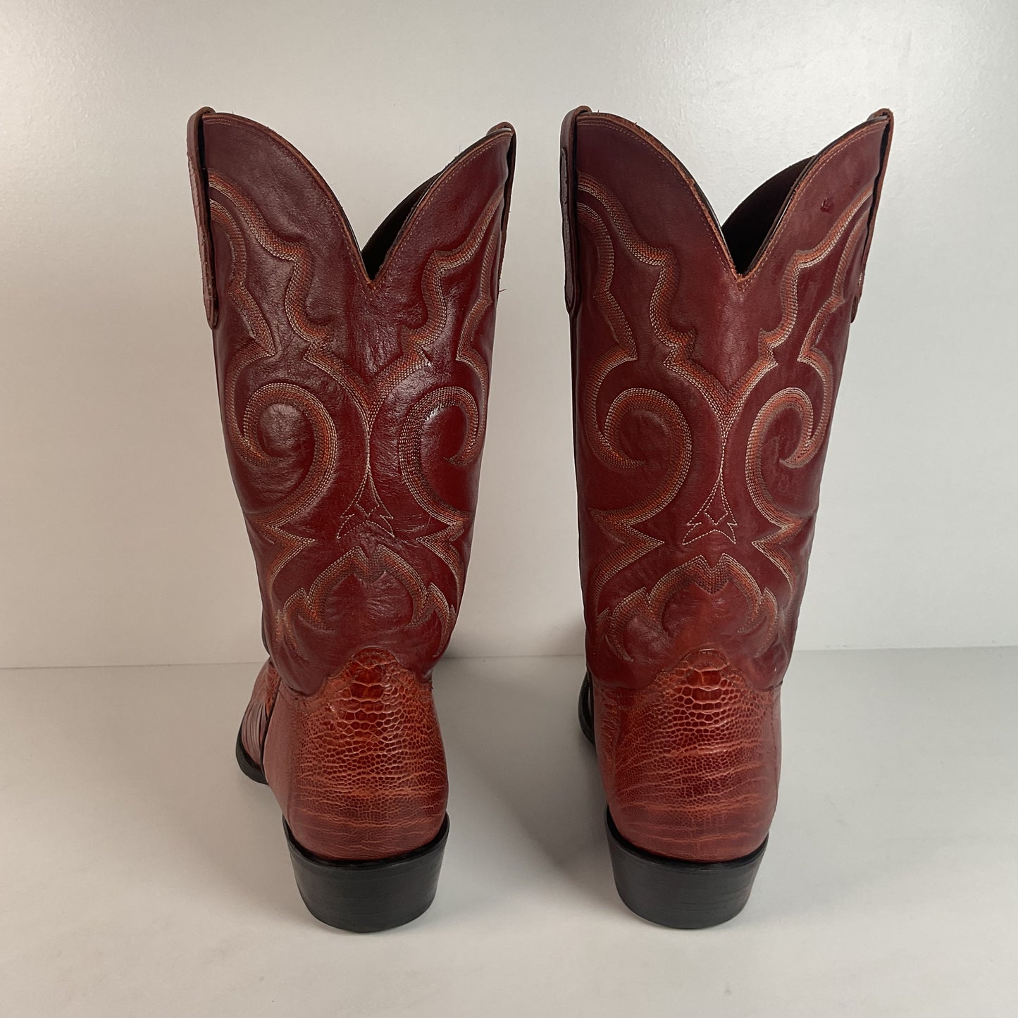 Vintage Nocona Ostrich Leg Cowboy Boots | Exotic | USA Made | Men’s 15 EE