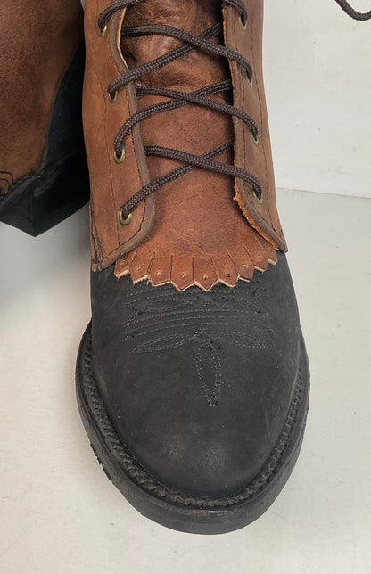 Vintage Abilene Packer Boots | USA Made | Granny | Lace Up | Women’s 7 M