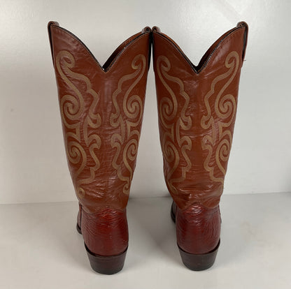 Vintage J. Chisholm Shark Skin Cowboy Boots | USA Made | Exotic | Men’s 10 D