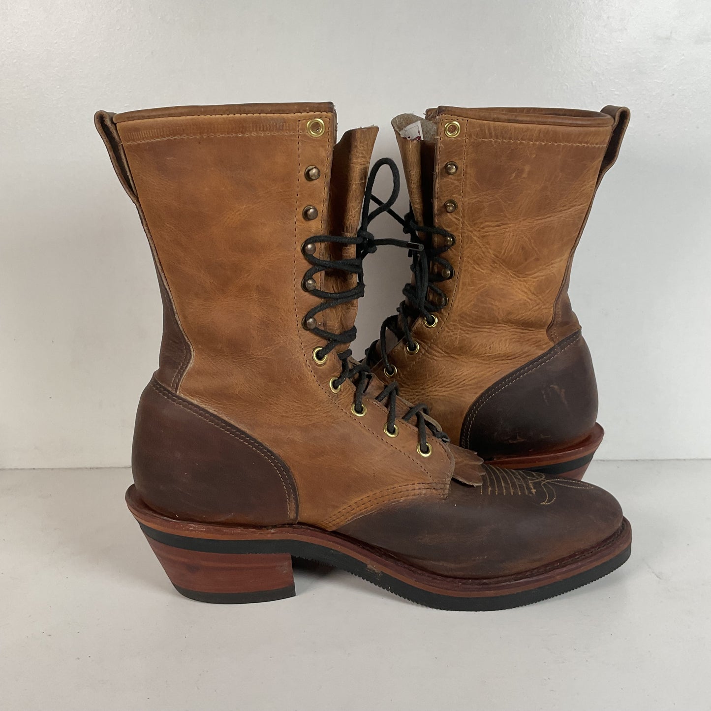 Chippewa Crazy Horse Packer Boots 11 B (Narrow) USA Made