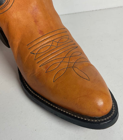 Vintage Nocona Butterscotch Cowgirl Boots 7 B USA Made
