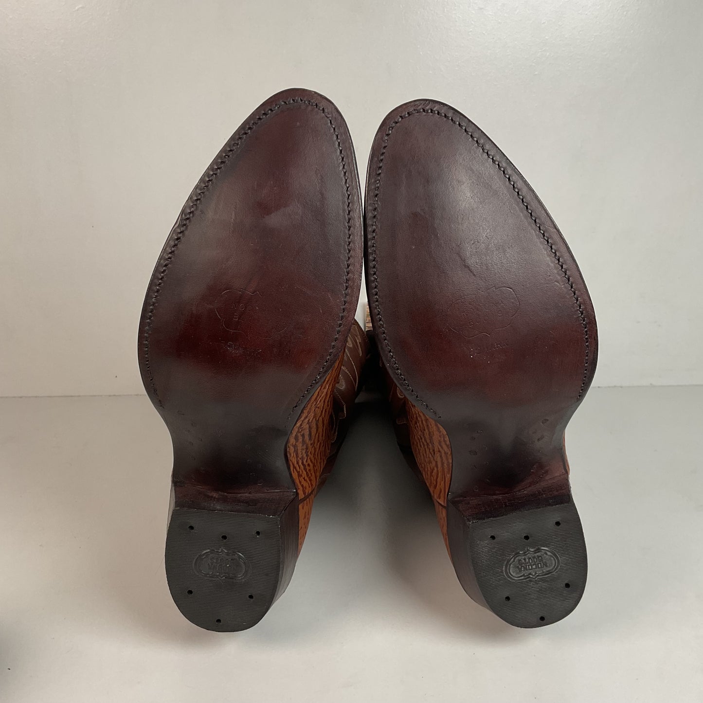 Vintage Nocona Shark Skin Cowboy Boots 9 E USA Made Exotic