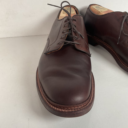 Alden for J. Crew Derby Blucher Shoes 12 D Cigar Brown
