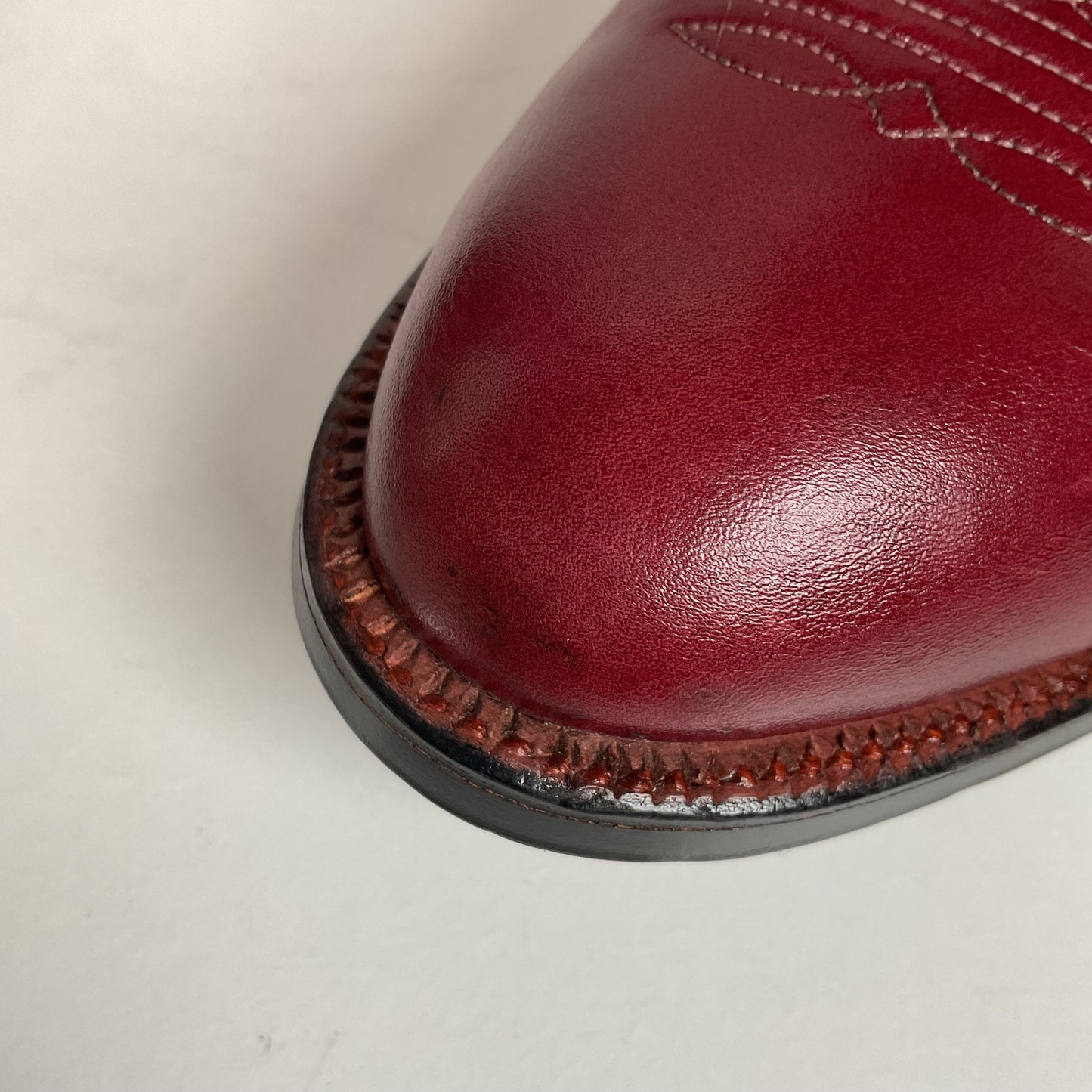 Vintage Lucchese San Antonio Cowboy Boots | Burgundy | Men’s 9 D