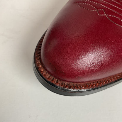 Vintage Lucchese San Antonio Cowboy Boots | Burgundy | Men’s 9 D