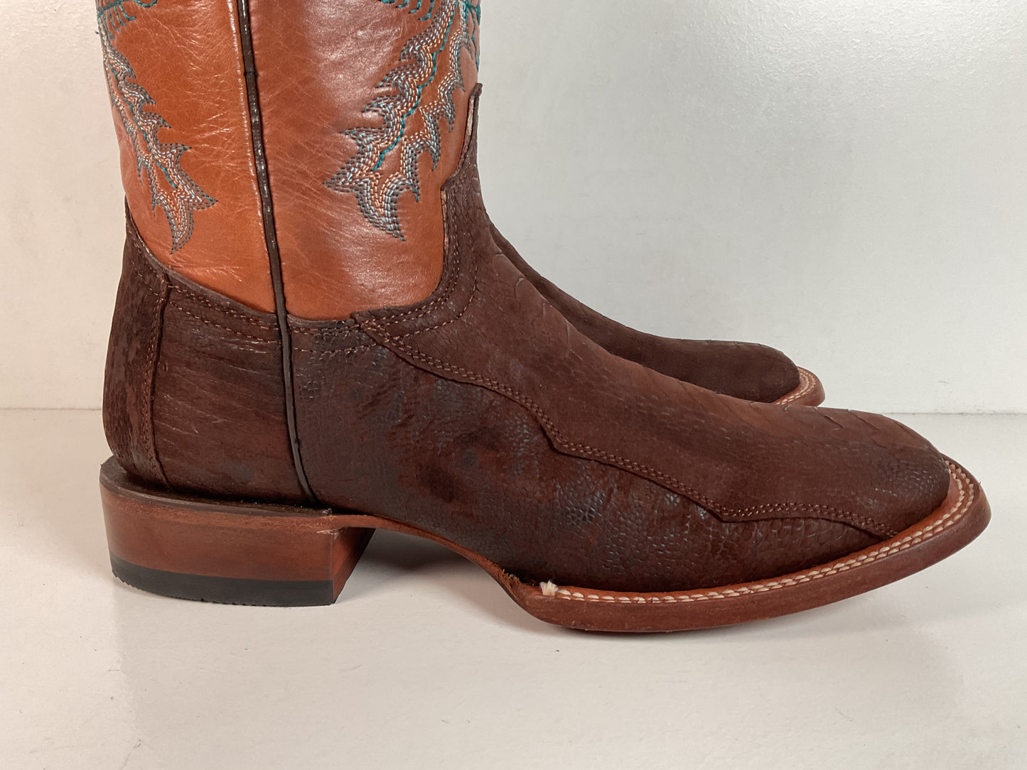 Lucchese for Resistol Ranch Sueded Ostrich Leg Cowgirl Boots | Exotic | Women’s 9.5 B