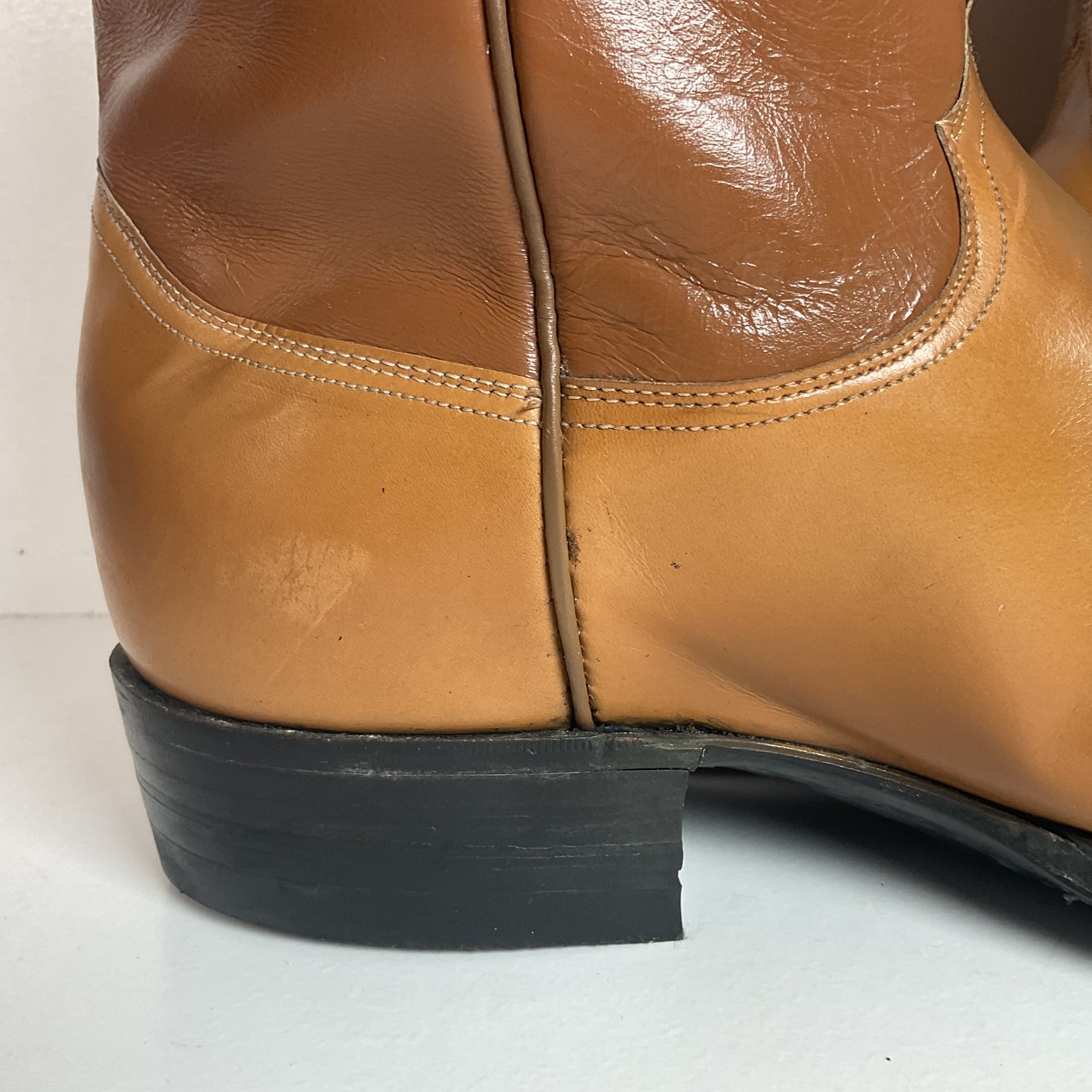 Vintage 1960s Justin Cowboy Boots 11.5 D Hand Lasted Old Fort Worth Label