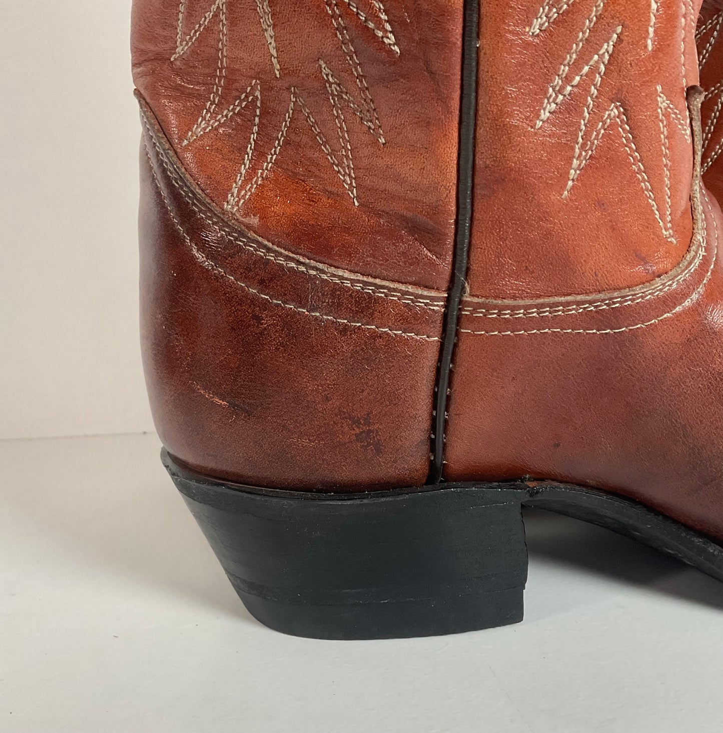 Vintage Tony Lama Cowboy Boots | Chocolate Cow | Men’s 7.5 C | Women’s 8.5