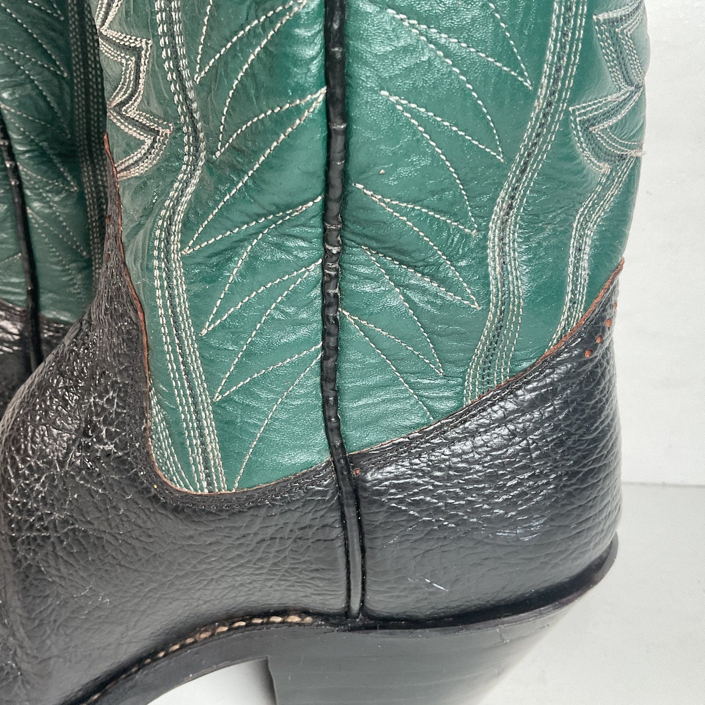 Vintage Sanders Shark Skin Buckaroo Boots Men’s 6.5 | Women’s 8 Exotic Overlay