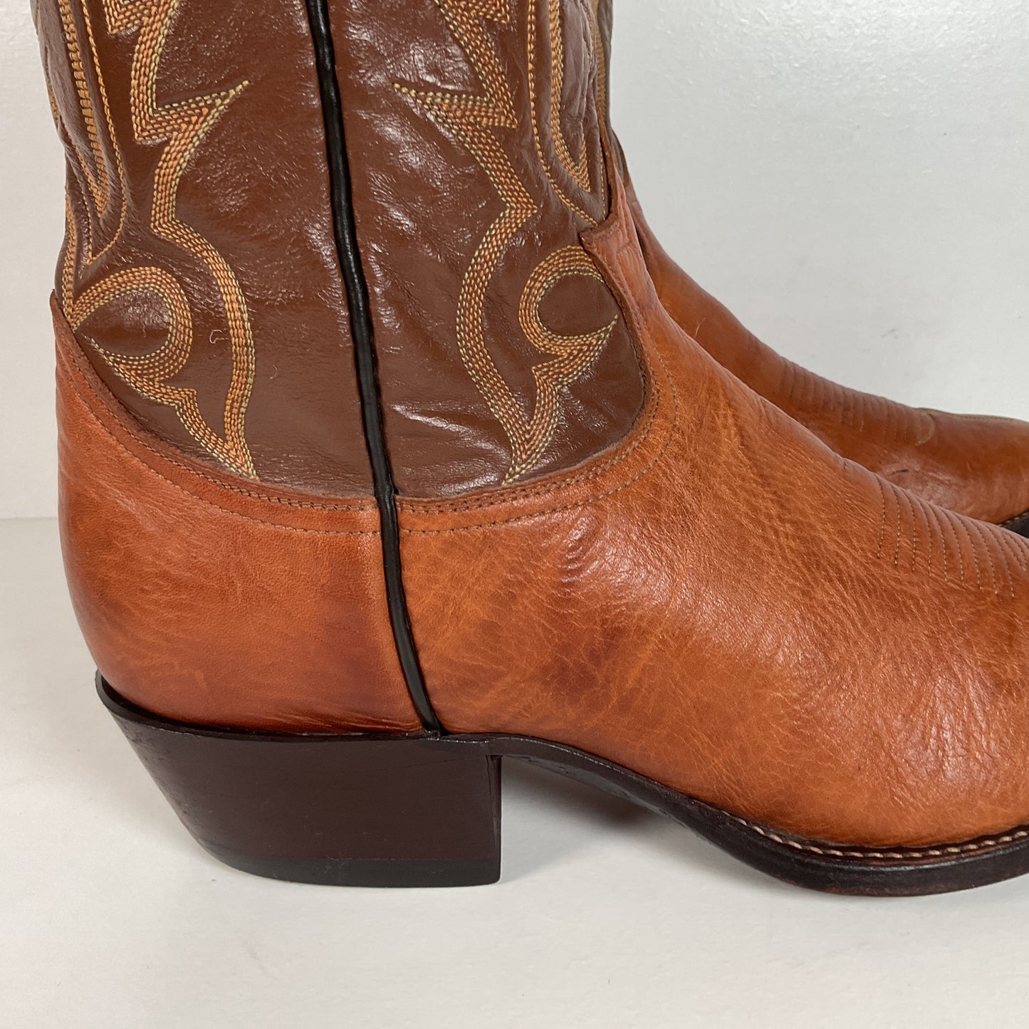 Vintage Tony Lama Cowboy Boots | Gold Label | Bull Shoulder | Men’s 9.5 E