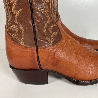 Vintage Tony Lama Cowboy Boots | Gold Label | Bull Shoulder | Men’s 9.5 E