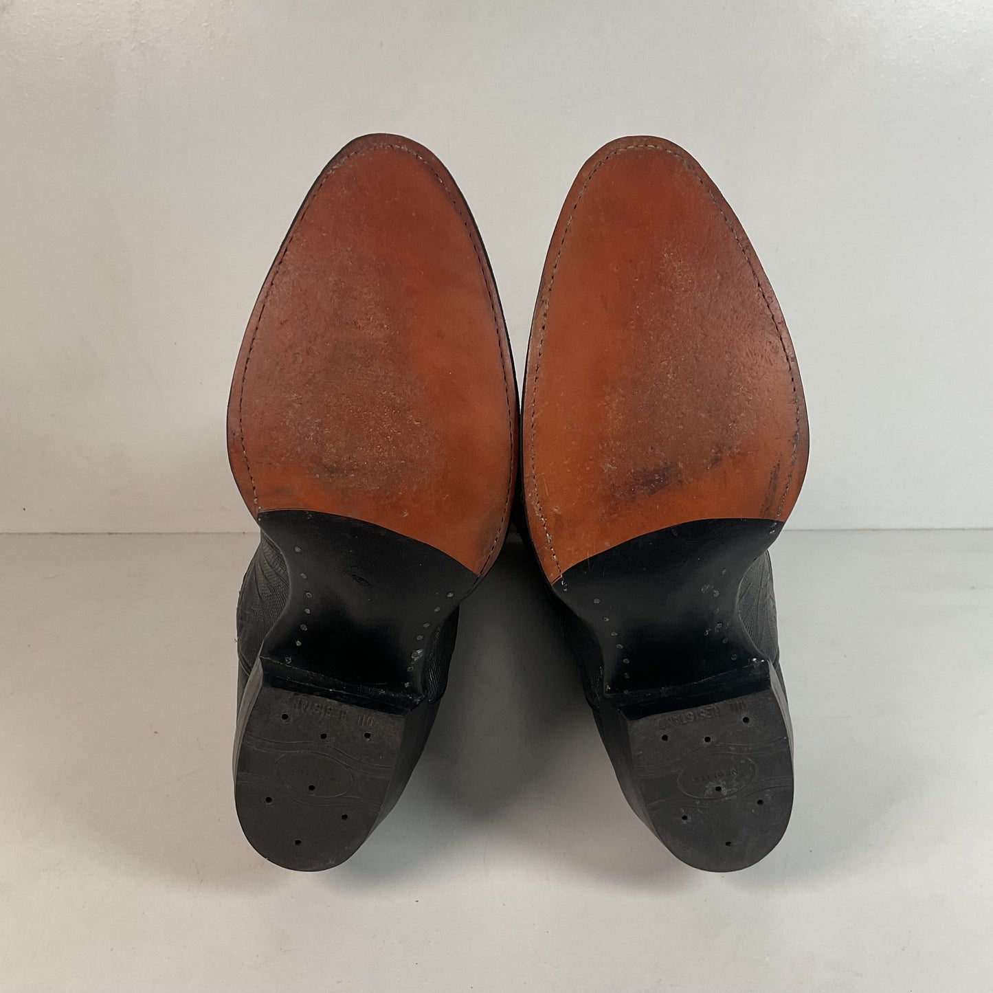 Black Lizard Teju Cowboy Boots 11 D Round Toe