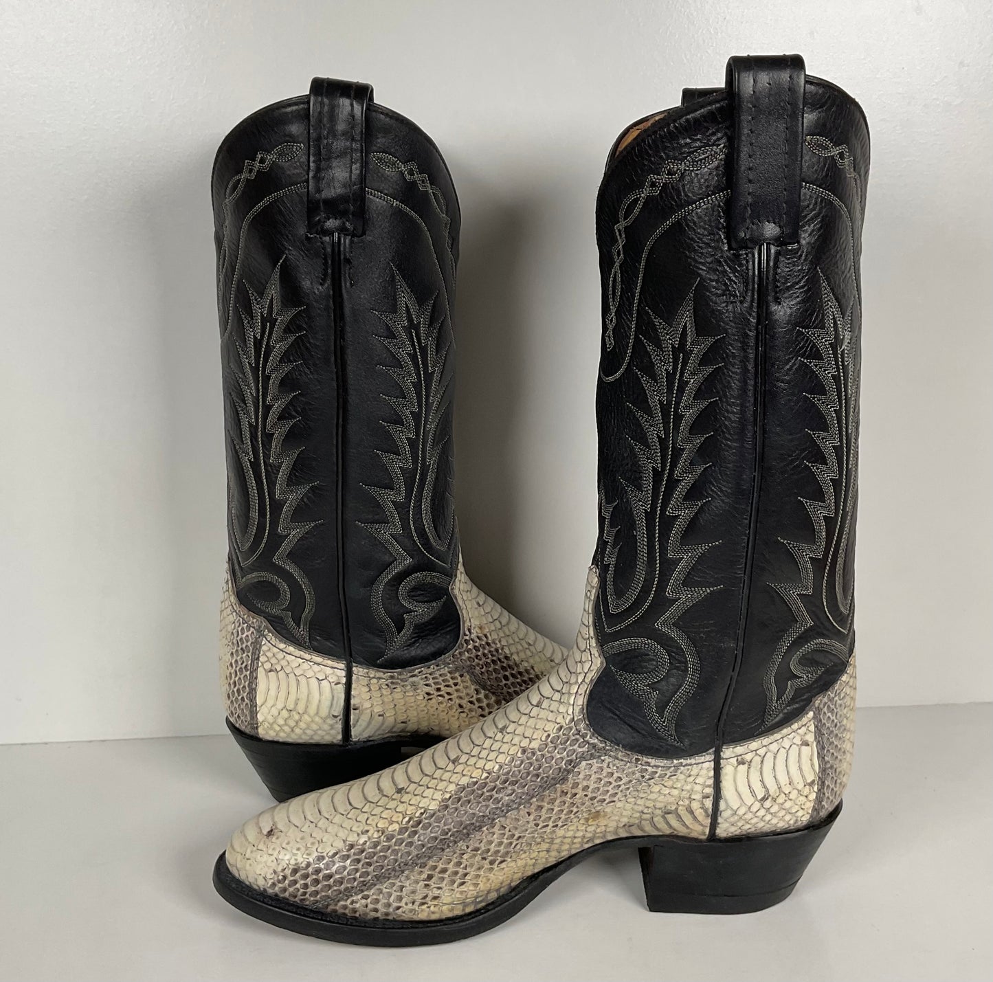 Vintage Tony Lama Water Snake Cowboy Boots | Snakeskin | Men’s 8.5 D