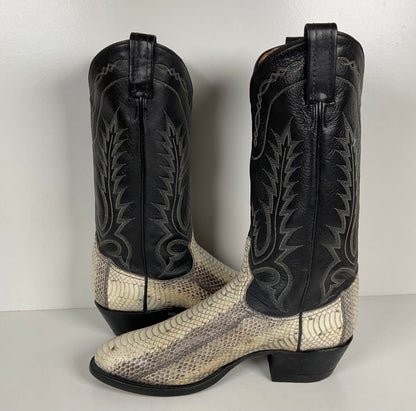 Vintage Tony Lama Water Snake Cowboy Boots | Snakeskin | Men’s 8.5 D