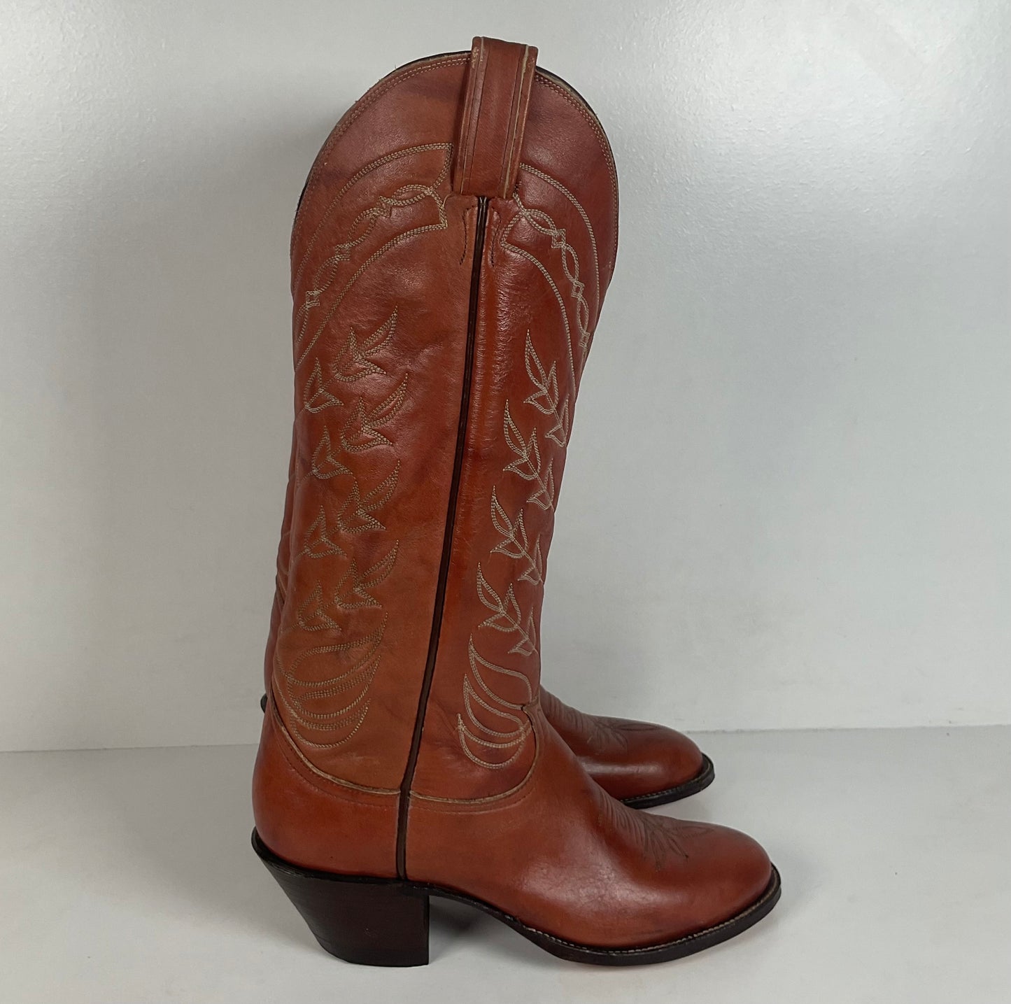 Vintage Tony Lama Tall Cowgirl Boots | Gold Label | Men’s 6.5 C | Women’s 7.5