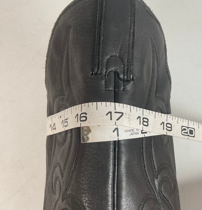 Vintage Wrangler Dark Grey Cowboy Boots 10 D Soft Tennessee Deer Skin