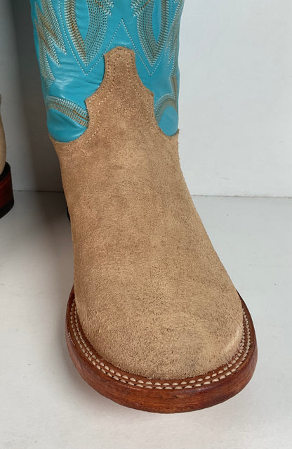 Tony Lama Rough Out Suede Cowboy Boots | USA Made | 10.5 D