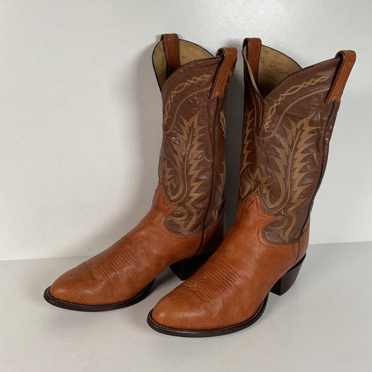 Vintage Tony Lama Cowboy Boots | Gold Label | Bull Shoulder | Men’s 9.5 E