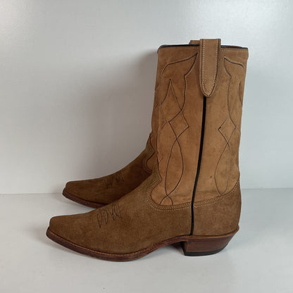 Vintage Sears Suede Cowboy Boots | Rough Out | 1960s-1970s | USA Made | 10 D